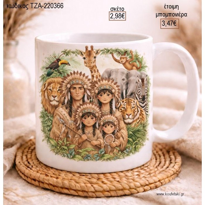 ΙΝΔΙΑΝΟΙ ΖΩΑ ΖΟΥΓΚΛΑΣ ΚΟΥΠΑ για μπομπονιέρες γούρι δώρο ΤΖΑ-220366 2.98€!!!