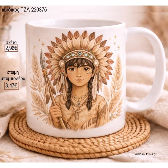 ΙΝΔΙΑΝΑ BOHO ΚΟΥΠΑ για μπομπονιέρες γούρι δώρο ΤΖΑ-220375 2.98€!!!