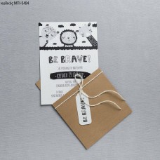 ΠΡΟΣΚΛΗΤΗΡΙΟ ΒΑΠΤΙΣΗΣ ΜΕ ΖΩΑΚΙΑ ΑΣΠΡΟΜΑΥΡΟ ΣΕ ΚΡΑΦΤ ΦΑΚΕΛΟ ΜΠΙ-5494