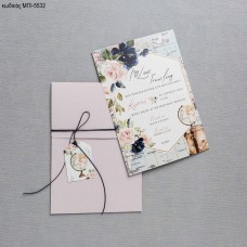 ΠΡΟΣΚΛΗΤΗΡΙΟ ΒΑΠΤΙΣΗΣ ΤΑΞΙΔΙ ΣΕ ΦΑΚΕΛΟ ΡΟΖ ΜΠΙ-5532