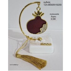 ΡΟΔΙ ΚΟΚΚΙΝΟ ΜΕ ΣΤΡΑΣ ΣΕ ΗΜΙΚΥΚΛΙΟ ΠΑΝΩ ΣΕ ΒΟΤΣΑΛΟ για γούρι δώρο ΤΖΑ-09092591/92250 6.50€!!!