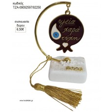 ΡΟΔΙ ΚΟΚΚΙΝΟ ΜΕ ΕΥΧΕΣ ΣΕ ΗΜΙΚΥΚΛΙΟ ΠΑΝΩ ΣΕ ΒΟΤΣΑΛΟ για γούρι δώρο ΤΖΑ-09092597/92250 6.50€!!!