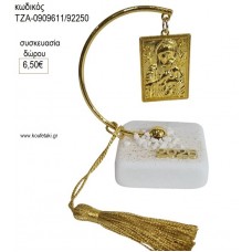 ΠΑΝΑΓΙΑ ΜΟΤΙΦ ΤΕΤΡΑΓΩΝΟ ΣΕ ΗΜΙΚΥΚΛΙΟ ΠΑΝΩ ΣΕ ΒΟΤΣΑΛΟ για γούρι δώρο ΤΖΑ-09092611/92250 6.50€!!!