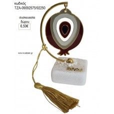 ΡΟΔΙ ΚΟΚΚΙΝΟ ΓΚΡΙ ΣΕ ΗΜΙΚΥΚΛΙΟ ΠΑΝΩ ΣΕ ΒΟΤΣΑΛΟ για γούρι δώρο ΤΖΑ-09092575/92250 6.50€!!!