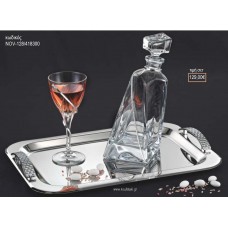 ΣΕΤ ΓΑΜΟΥ ΚΑΡΑΦΑ ΚΑΙ ΠΟΤΗΡΙ ΔΙΣΚΟΣ ΜΕ ΣΧΕΔΙΟ ΒΕΡΓΑ NOV-128/418300 129.00€!!!