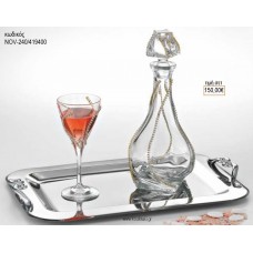 ΣΕΤ ΓΑΜΟΥ ΚΑΡΑΦΑ ΚΑΙ 3 ΠΟΤΗΡΙΑ ΔΙΣΚΟΣ ΜΕ ΣΧΕΔΙΟ ΣΤΡΑΣ ΧΡΥΣΟ NOV-240/419400 150.00€!!!