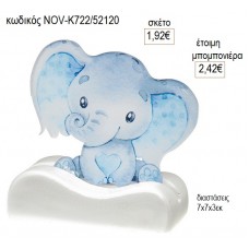 ΕΛΕΦΑΝΤΑΚΙ ΠΛΕΞΙΓΚΛΑΣ ΣΕ ΚΕΡΑΜΙΚΗ ΒΑΣΗ για μπομπονιέρες γούρι δώρο NOV-Κ722/52120 1.92€!!!