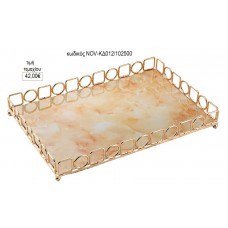 ΔΙΣΚΟΣ ΓΑΜΟΥ ΟΡΘΟΓΩΝΙΟ ΜΑΡΜΑΡΟ ΜΕ ΡΟΖ ΧΡΥΣΟ ΜΕΤΑΛΛΟ NOV-ΚΔ012/102500 42.00€!!!