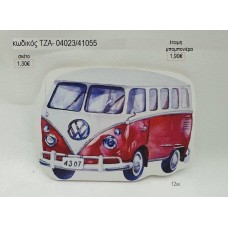 ΚΑΡΑΒΑΝ CARAVAN ΚΟΚΚΙΝΟ ΞΥΛΙΝΟ ΜΑΓΝΗΤΑΚΙ για μπομπονιέρες γούρι δώρο ΤΖΑ-04023/41075 1.30€!!!\