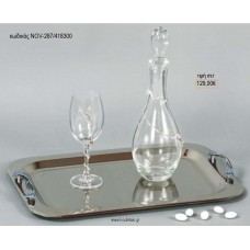 ΣΕΤ ΓΑΜΟΥ ΚΑΡΑΦΑ ΚΑΙ  ΠΟΤΗΡΙ ΔΙΣΚΟΣ ΜΕ ΣΧΕΔΙΟ ΑΣΗΜΙ ΒΕΡΓΑ NOV-287/418300 129.00€!!!