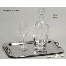 ΣΕΤ ΓΑΜΟΥ ΚΑΡΑΦΑ ΚΑΙ 3 ΠΟΤΗΡΙΑ ΔΙΣΚΟΣ ΜΕ ΣΧΕΔΙΟ ΣΤΡΑΣ ΚΑΙ ΚΑΡΔΙΑ NOV-247/419050 143.00€!!!