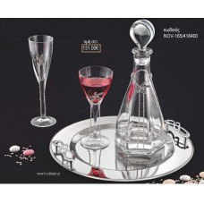 ΣΕΤ ΓΑΜΟΥ ΚΑΡΑΦΑ ΚΑΙ 3 ΠΟΤΗΡΙΑ ΔΙΣΚΟΣ ΜΕ ΣΧΕΔΙΟ ΚΛΑΔΙ ΕΛΙΑΣ ΚΑΙ ΣΤΡΑΣ NOV-165/418400 131.00€!!!