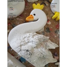 ΚΥΚΝΟΣ ΜΕ ΑΣΗΜΙ ΓΚΛΙΤΕΡ ΚΕΡΑΜΙΚΟ ΜΑΓΝΗΤΑΚΙ για μπομπονιέρες - δώρα πάρτυ - εορτών - γέννησης - γούρια - φτιάξτο μόνος σου ΤΖΑ-27143/41085 1.70€!!!