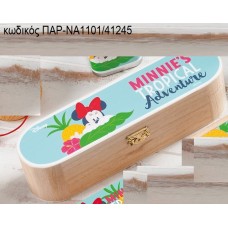 ΜΙΝΥ MINNIE TROPICAL ΞΥΛΙΝΗ ΚΑΣΕΤΙΝΑ ΜΕ ΑΥΤΟΚΟΛΛΗΤΟ για μπομπονιέρες - δώρα πάρτυ - εορτών - γέννησης - γούρια - φτιάξτο μόνος σου ΠΑΡ-ΝΑ1101/41245 3.45€!!!