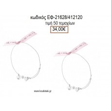 ΜΑΡΤΥΡΙΚΟ ΒΑΠΤΙΣΗΣ ΒΡΑΧΙΟΛΙ ΧΡΩΜΑ ΛΕΥΚΟ ΜΕ ΜΕΤΑΛΛΙΚΟ ΜΕ ΣΤΡΑΣ ΣΤΑΥΡΟΥΔΑΚΙ ΧΑΝΤΡΑ ΚΑΙ ΚΑΡΔΙΑ ΕΦ-21628/412120 34.00€!!!