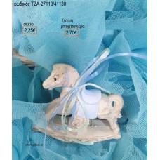 ΑΛΟΓΑΚΙ ΚΟΥΝΙΣΤΟ ΣΙΕΛ ΜΕ ΜΠΕΖ ΚΕΡΑΜΙΚΟ ΔΙΑΚΟΣΜΗΤΙΚΟ για μπομπονιέρες βάπτισης ΤΖΑ-27113/41130 2.70€!!!