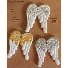 ΑΓΓΕΛΟΥ ΦΤΕΡΑ ΛΕΥΚΟ Η' ΑΣΗΜΙ Η' ΧΡΥΣΟ ΚΕΡΑΜΙΚΟ ΜΑΓΝΗΤΑΚΙ για μπομπονιέρες - δώρα πάρτυ - εορτών - γέννησης - γούρια - φτιάξτο μόνος σου ΤΖΑ-27191/41085 1.70€!!!