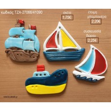 ΚΑΡΑΒΙ ΒΑΡΚΑ ΚΕΡΑΜΙΚΟ ΜΑΓΝΗΤΑΚΙ για μπομπονιέρες - δώρα πάρτυ - εορτών - γέννησης - γούρια - φτιάξτο μόνος σου ΤΖΑ-27066/41090 1.75€!!!