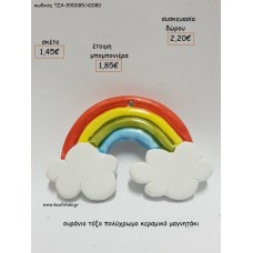 ΟΥΡΑΝΙΟ ΤΟΞΟ ΠΟΛΥΧΡΩΜΟ ΚΕΡΑΜΙΚΟ ΜΑΓΝΗΤΑΚΙ για μπομπονιέρες - δώρα πάρτυ - εορτών - γέννησης - γούρια - φτιάξτο μόνος σου ΤΖΑ-990085/41080 1.45€!!!