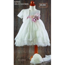 ΦΟΡΕΜΑ ΒΑΠΤΙΣΤΙΚΟ ΥΦΑΣΜΑ ΜΕ ΟΨΗ ΔΙΧΤΥ ΚΑΙ ΤΟΥΛΙ ΜΕ ΥΦΑΣΜΑΤΙΝΑ ΛΟΥΛΟΥΔΙΑ ΣΤΗ ΖΩΝΗ OR-21112/416000 98.00€!!!