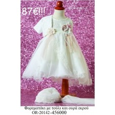 ΦΟΡΕΜΑΤΑΚΙ ΒΑΠΤΙΣΤΙΚΟ ΜΕ ΤΟΥΛΙ ΚΑΙ ΟΥΡΑ ΕΚΡΟΥ OR-20142-456000